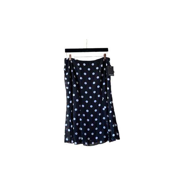 Jones Wear Fit & Flare Black Polka Dot Skirt. Size 10 NEW - Picture 1 of 7